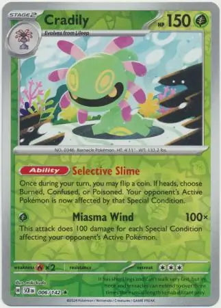 Stellar Crown Cradily #6/142 reverse holo